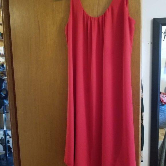 RW&Co Red Crepe Midi Shift Dress - Picture 11 of 13
